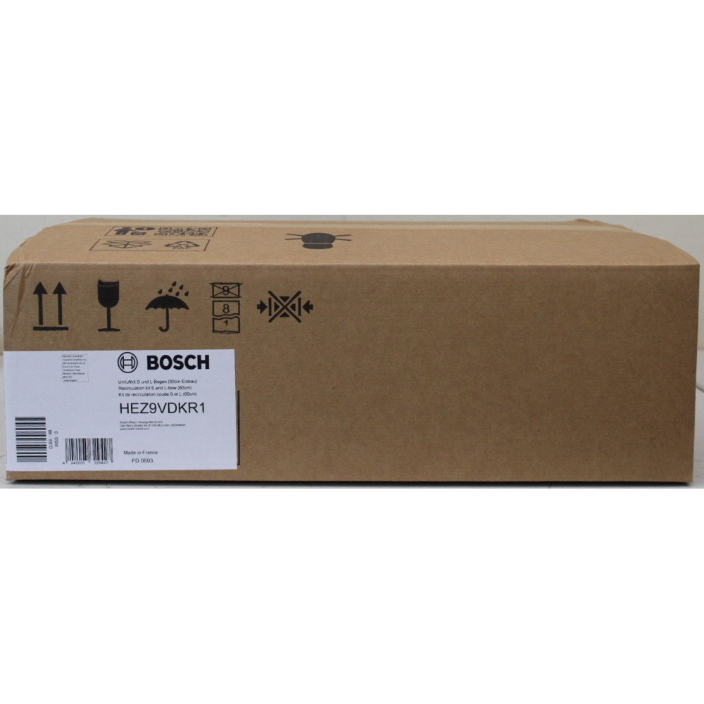 SALE OUT. Bosch | Recirculation kit S and L-bow (60cm) | HEZ9VDKR1 | Black | DAMAGED PACKAGING, SCRATCHED PARTS