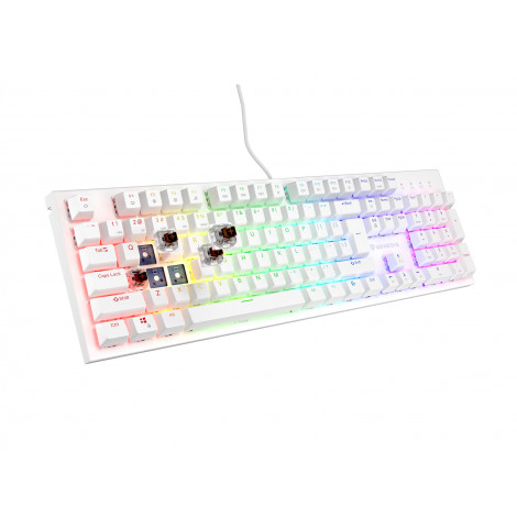 Genesis THOR 303 | Mechanical Gaming Keyboard | Wired | US | White | USB Type-A | Outemu Peach Silent