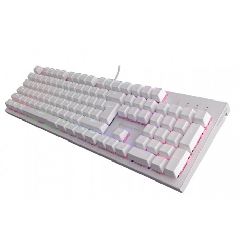 Genesis THOR 303 | Mechanical Gaming Keyboard | Wired | US | White | USB Type-A | Outemu Peach Silent