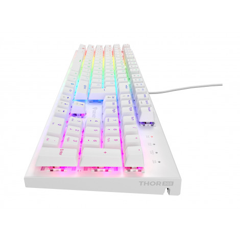 Genesis THOR 303 | Mechanical Gaming Keyboard | Wired | US | White | USB Type-A | Outemu Peach Silent