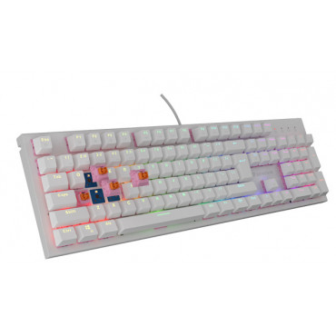 Genesis THOR 303 | Mechanical Gaming Keyboard | Wired | US | White | USB Type-A | Outemu Peach Silent