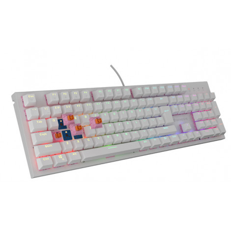 Genesis THOR 303 | Mechanical Gaming Keyboard | Wired | US | White | USB Type-A | Outemu Peach Silent