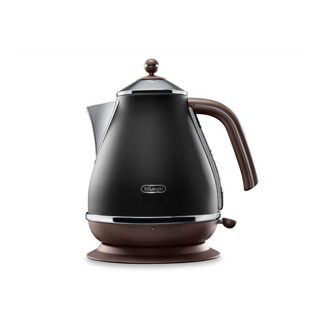 Delonghi | Icona Vintage | KBOV2001BK | Standard kettle | 2000 W | 1.7 L | Stainless steel | 360 rotational base | Black