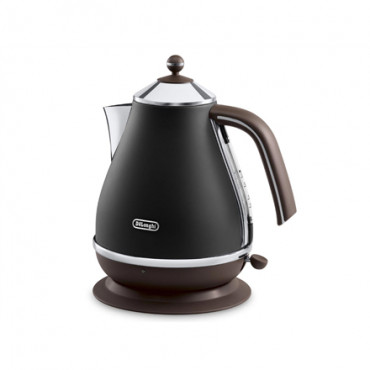 Delonghi | Icona Vintage | KBOV2001BK | Standard kettle | 2000 W | 1.7 L | Stainless steel | 360 rotational base | Black
