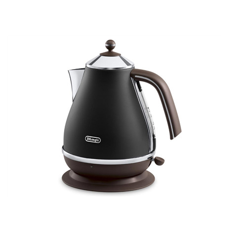 Delonghi | Icona Vintage | KBOV2001BK | Standard kettle | 2000 W | 1.7 L | Stainless steel | 360 rotational base | Black