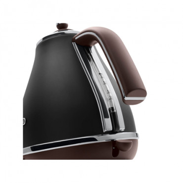 Delonghi | Icona Vintage | KBOV2001BK | Standard kettle | 2000 W | 1.7 L | Stainless steel | 360 rotational base | Black