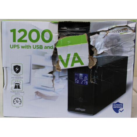 SALE OUT. Energenie UPS with USB and LCD display, 1200 VA, black | EnerGenie | UPS with USB and LCD display, Black | 1200 VA | D