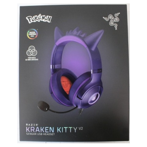 SALE OUT. Razer Kraken Kitty V2 Headset, Pokémon Gengar Ed. | Razer Headset | Kraken Kitty V2 | Yes | Wired | Over-ear | DEMO