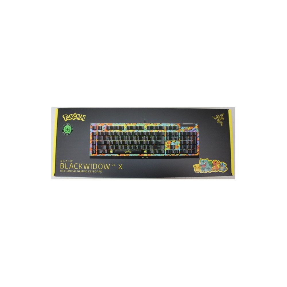SALE OUT. SALE OUT. Razer BlackWidow V4 X | Mechanical Gaming Keyboard | Wired | US | Green Mechanical Switches | Pokémon Editio
