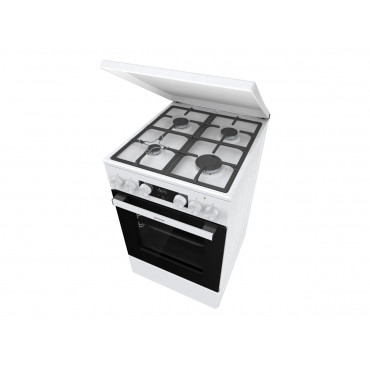 Gorenje GK5C42WF-B | Cooker | Hob type Gas | Oven type Electric | White | Width 50 cm | Grilling | Depth 59.4 cm | 70 L