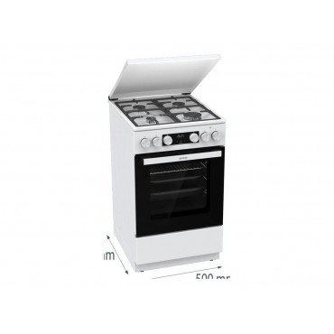 Gorenje GK5C42WF-B | Cooker | Hob type Gas | Oven type Electric | White | Width 50 cm | Grilling | Depth 59.4 cm | 70 L