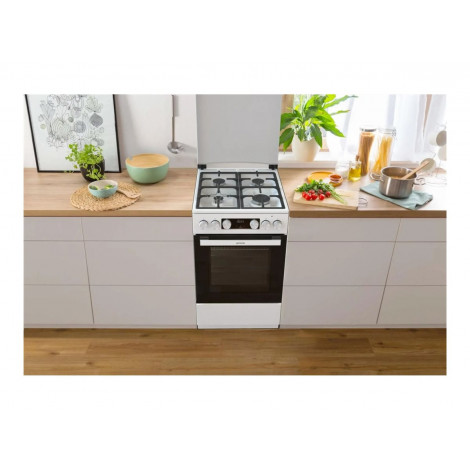 Gorenje GK5C42WF-B | Cooker | Hob type Gas | Oven type Electric | White | Width 50 cm | Grilling | Depth 59.4 cm | 70 L