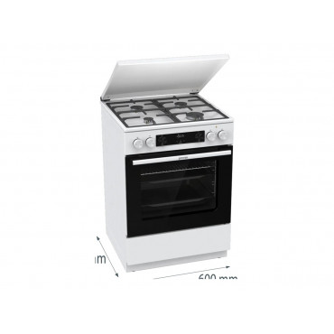 Gorenje GK6C5WF | Cooker | Hob type Gas | Oven type Electric | White | Width 60 cm | Grilling | Depth 60 cm | 71 L
