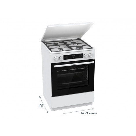 Gorenje GK6C5WF | Cooker | Hob type Gas | Oven type Electric | White | Width 60 cm | Grilling | Depth 60 cm | 71 L