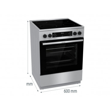 Gorenje GECS6C70XC | Cooker | Hob type Ceramic | Oven type Electric | Stainless steel | Width 60 cm | Grilling | Depth 60 cm | 7