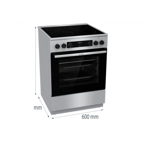 Gorenje GECS6C70XC | Cooker | Hob type Ceramic | Oven type Electric | Stainless steel | Width 60 cm | Grilling | Depth 60 cm | 7