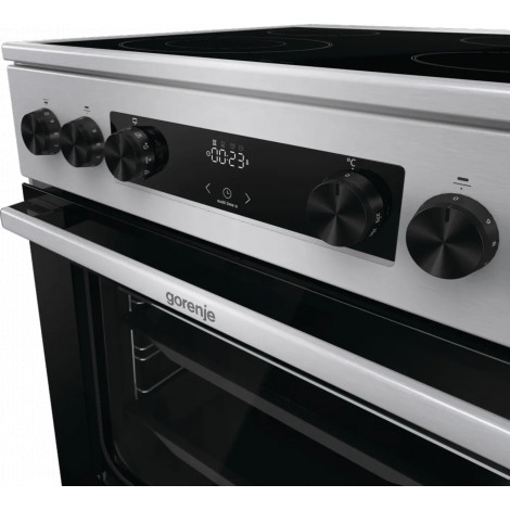 Gorenje GECS6C70XC | Cooker | Hob type Ceramic | Oven type Electric | Stainless steel | Width 60 cm | Grilling | Depth 60 cm | 7