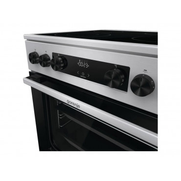 Gorenje GECS6C70XC | Cooker | Hob type Ceramic | Oven type Electric | Stainless steel | Width 60 cm | Grilling | Depth 60 cm | 7