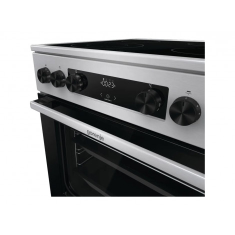 Gorenje GECS6C70XC | Cooker | Hob type Ceramic | Oven type Electric | Stainless steel | Width 60 cm | Grilling | Depth 60 cm | 7