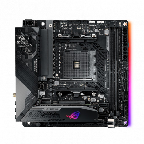 Asus ROG STRIX X570-I GAMING | Processor family AMD | Processor socket AM4 | DDR4 | Supported hard disk drive interfaces SATA, M