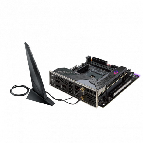 Asus ROG STRIX X570-I GAMING | Processor family AMD | Processor socket AM4 | DDR4 | Supported hard disk drive interfaces SATA, M
