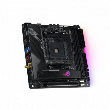 Asus ROG STRIX X570-I GAMING | Processor family AMD | Processor socket AM4 | DDR4 | Supported hard disk drive interfaces SATA, M