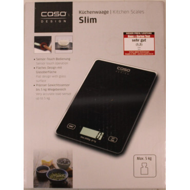 SALE OUT. | Caso Kitchen scale | Slim | Maximum weight (capacity) 5 kg | Graduation 1 g | Black | DAMAGED PACKAGING