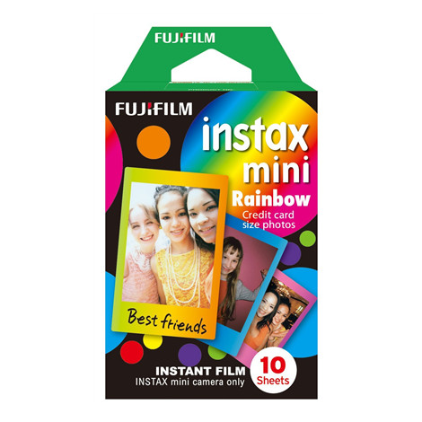 Fujifilm | Instax Mini Rainbow Instant Film | 86 x 54 mm | Quantity 10