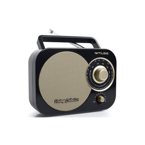 Muse | Portable radio | M-055RB | AUX in | Black/Gold