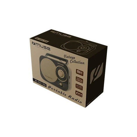 Muse | Portable radio | M-055RB | AUX in | Black/Gold