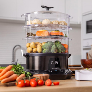 Cecotec Food Steamer | Vapovita 3000 Pro | 1000 W | Number of baskets 3