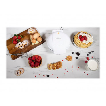 Cecotec Waffle Maker | Fun Gofrestone 3in1 | 700 W | Number of pastry 3 | Waffle/Muffin/Donut | White