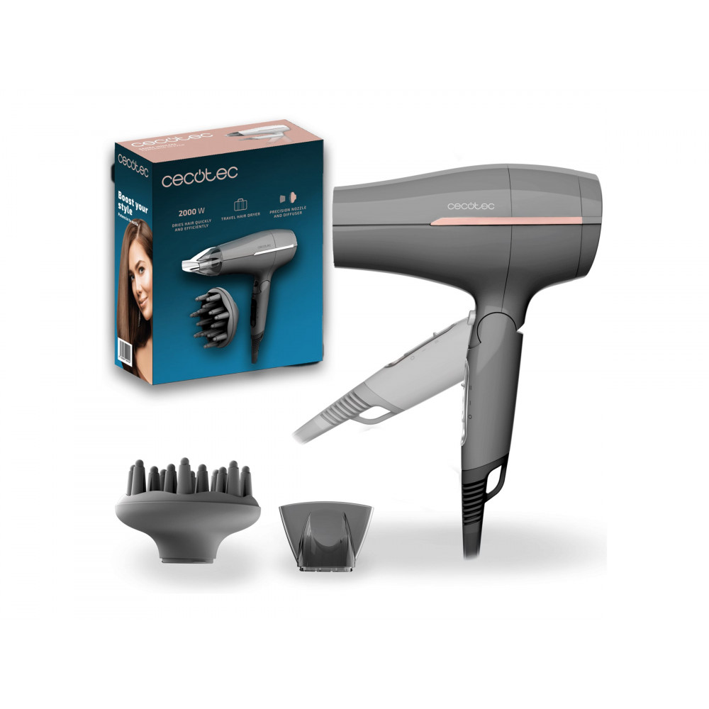 Cecotec Hair dryer | IoniCare Power&Go Heaven | 2000 W | Number of temperature settings 2 | Ionic function | Diffuser nozzle | G