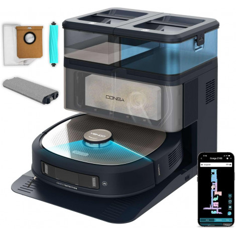 Cecotec Robotic Vacuum Cleaner | Conga Z100 | Operating time (max) 320 min | Wet&Dry | 5200 mAh | Dust capacity 3 L | Black | 20
