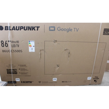 SALE OUT. Blaupunkt 86UGC5500S 86" (218 cm) 4K Ultra HD LED Google TV | SALE OUT. Blaupunkt LED TV | 86UGC5500S | 86 | Smart TV 