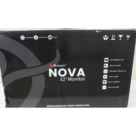 SALE OUT. Arozzi Nova 32" IPS, 180Hz, Computer Monitor - Purple | SALE OUT. Nova | 32 " | IPS | QHD | 16:9 | 180 Hz | 1 ms | 256