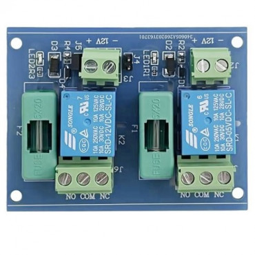 2 kanalų relės modulis 12V DC