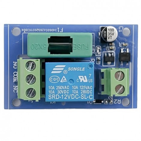 1 kanalo relės modulis 12V DC/ 12-24V AC