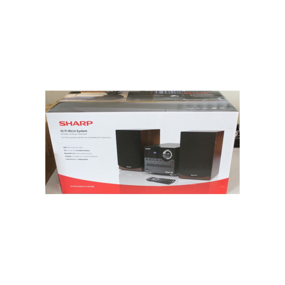 SALE OUT. Sharp XL-B512(BR) Hi-Fi Micro System, CD/FM/USB/Bluetooth v5.0, 45W, Brown | Sharp Hi-Fi Micro System | XL-B512(BR) | 