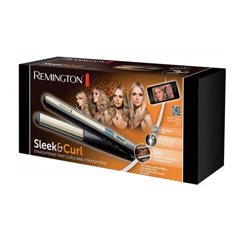 Remington | Hair Straightener | S6500 Sleek & Curl | Ceramic heating system | Display Yes | Temperature (max) 230 C | Black