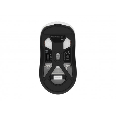 Genesis | Gaming Mouse | Zircon 660 | Wired/Wireless | 2.4 GHz, Bluetooth, USB | White