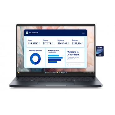 Dell Pro Premium 14 PA14250 | 14 " | FHD+ | Anti-glare | Intel Core Ultra 7 | 266V | 16 GB | LPDDR5x | Solid-state drive capacit