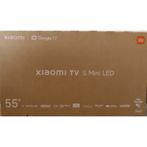 SALE OUT. Xiaomi TV S Mini LED 55 2026 | SALE OUT. Xiaomi S Mini LED 2026 | 55 | Smart TV | Google TV | 4K UHD | Dark Grey | DAM