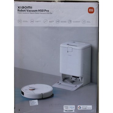 SALE OUT. Xiaomi Robot Vacuum H50 Pro EU | Xiaomi Robot Vacuum H50 Pro EU | Wet&Dry | 5200 mAh | 15000 Pa | White | DAMAGED PACK