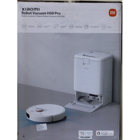 SALE OUT. Xiaomi Robot Vacuum H50 Pro EU | Xiaomi Robot Vacuum H50 Pro EU | Wet&Dry | 5200 mAh | 15000 Pa | White | DAMAGED PACK