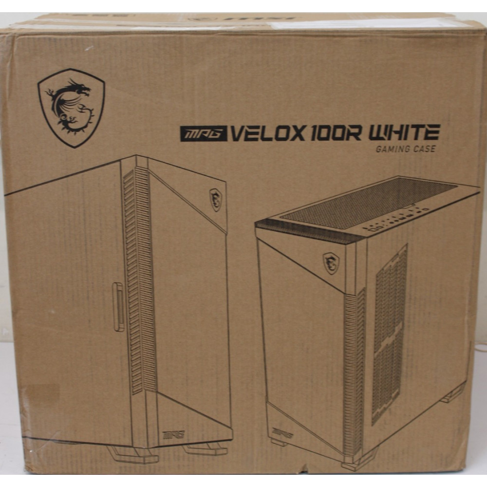 SALE OUT. MSI MPG VELOX 100R White PC Case, Mid-Tower, USB 3.2, Audio-out, Mic-in | MSI PC Case | MPG VELOX 100R WHITE | White |