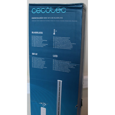 SALE OUT. EnergySilence 9890 Skyline Bladeless | Tower Fan | Stand Fan | 50 W | Diameter 23 cm | Number of speeds 3 | Oscillatio