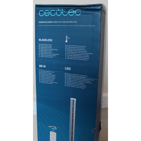 SALE OUT. EnergySilence 9890 Skyline Bladeless | Tower Fan | Stand Fan | 50 W | Diameter 23 cm | Number of speeds 3 | Oscillatio