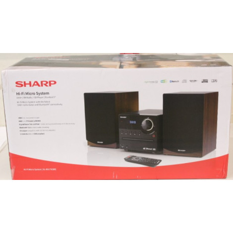 SALE OUT. Sharp XL-B517D(BR) Hi-Fi Micro System, CD/FM/USB/Bluetooth v5.0, Aux-in, 45W, Brown | Sharp Hi-Fi Micro System | XL-B5