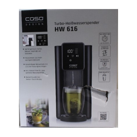 SALE OUT. Caso HW 616 Turbo Hot Water Dispenser, Capacity 2.5 L, Stainless steel, Black | SALE OUT. Caso Turbo Hot Water Dispens